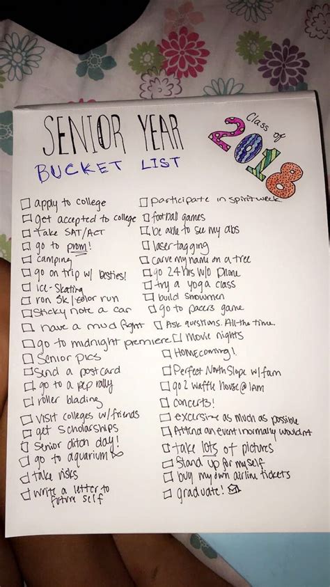 senior year bucket list .. check! #senioritis | Senior year, Senior ...