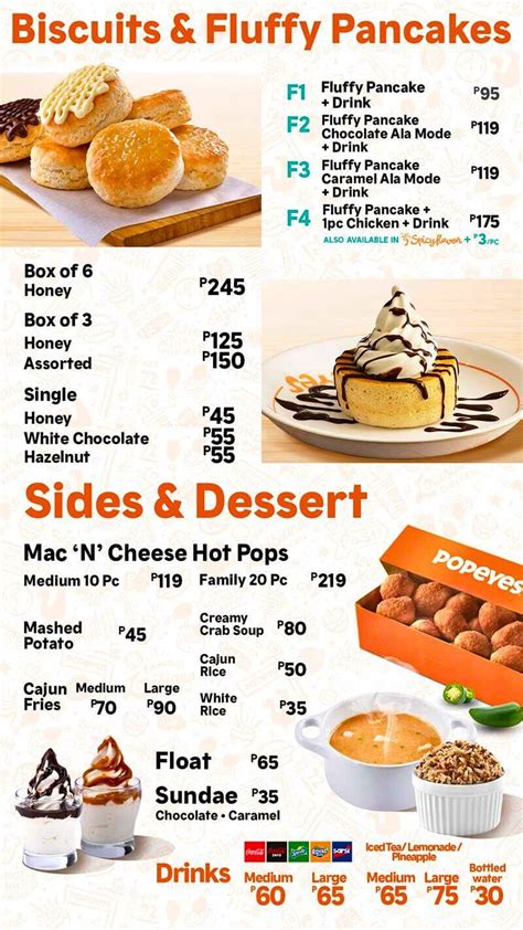 [Updated] Popeyes Menu & Price List Philippines 2023 - FH