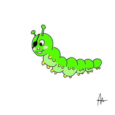 Caterpillar , Ulat Beluncas | Caterpillar, Doodles, Cartoon