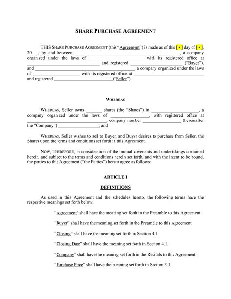 37 Simple Purchase Agreement Templates [Real Estate, Business]