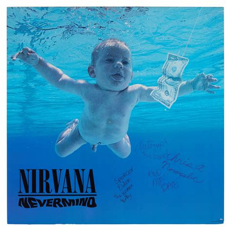 Nirvana | Promotional poster for "Nevermind," signed by the band | Rock ...