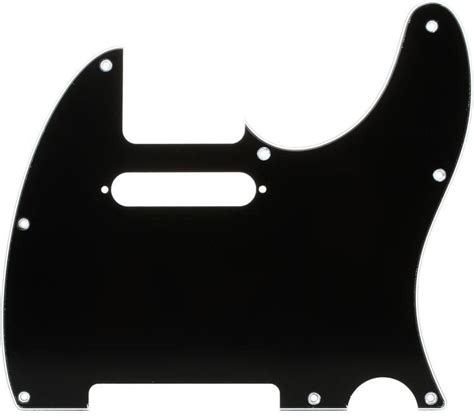 Fender 8-hole Modern Telecaster Pickguard - 3-ply Black | Sweetwater