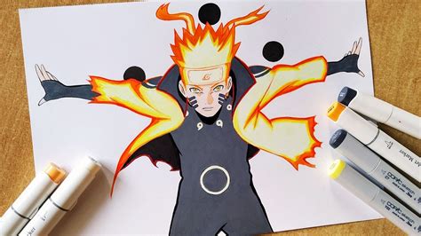 How to Draw Naruto Six Paths Sage Mode - Naruto Shippuden | Step By ...