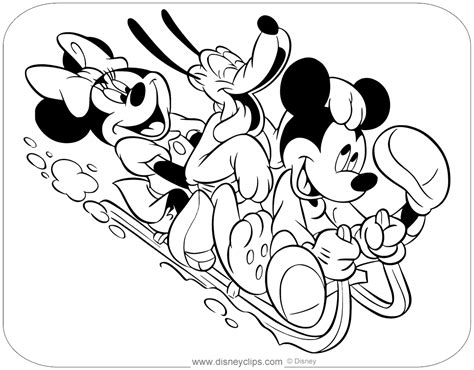 Mickey Mouse And Pluto Coloring Pages