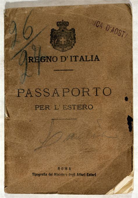 Italian Passport. Italian Passport Photograph by Everett