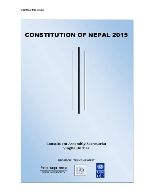 Constitution of Nepal 2015 (Unofficial Translation) | PDF | Citizenship ...