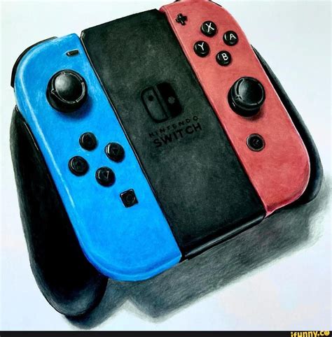 Switch Joycon controller colored pencil drawing - iFunny