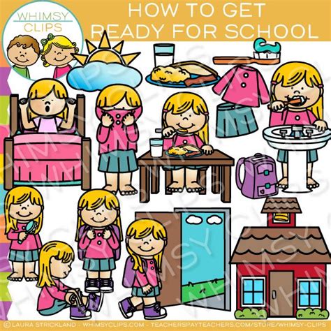 How to Get Ready for School Clip Art is great for sequencing ...