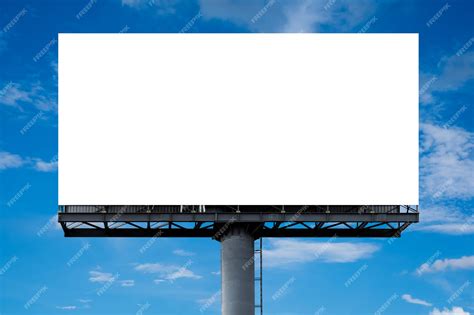 Premium Photo | Large white blank billboard displayed on the outdoor ...