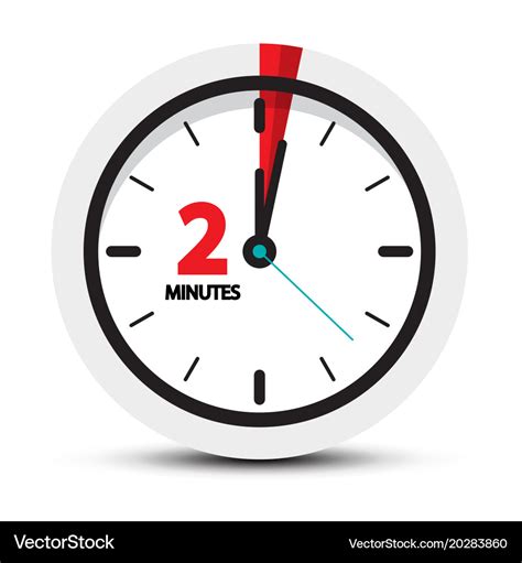 Two minutes clock symbol 2 minute icon Royalty Free Vector