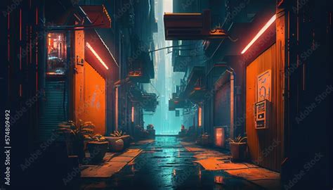 3D rendered computer generated image of a futuristic neo cyberpunk ...