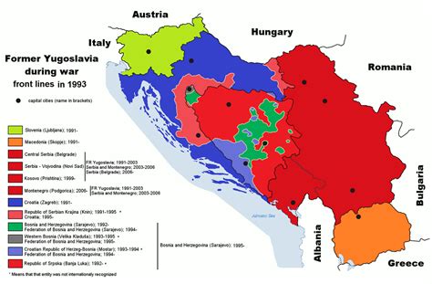 Map of war in Yugoslavia, 1993 : r/MapPorn