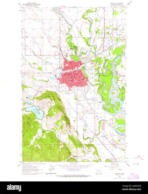 Map of kalispell montana hi-res stock photography and images - Alamy