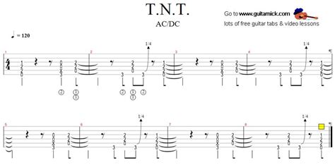 TNT - ACDC: guitar tab - GuitarNick.com