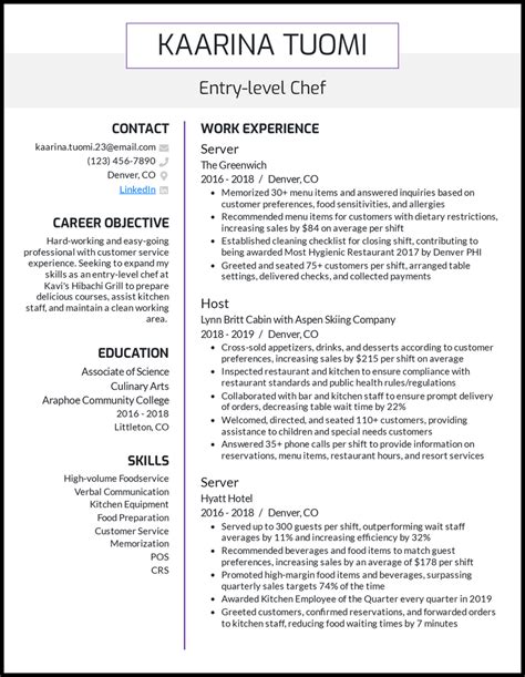 7 Chef Resume Examples [& Templates]