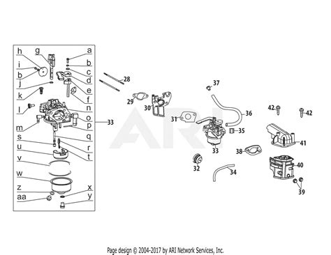 40 mtd snowblower carburetor diagram