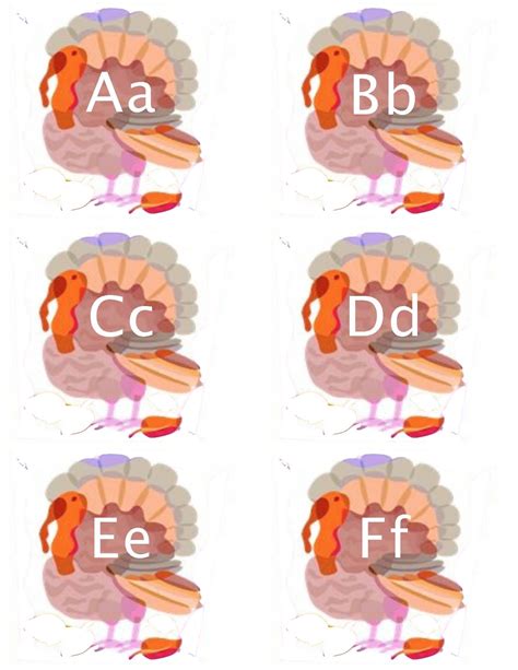 Alphabet Turkey Cards - Classroom Freebies