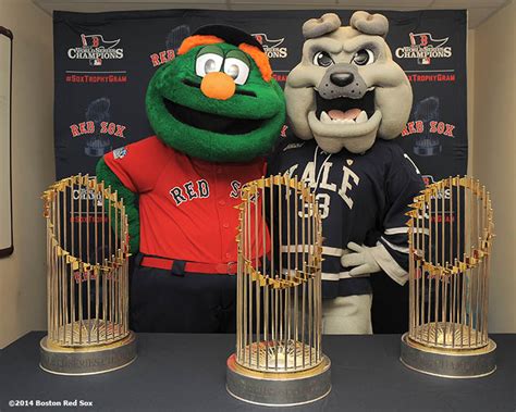 Boston Red Sox mascot Wally the Green Monster and Yale University ...