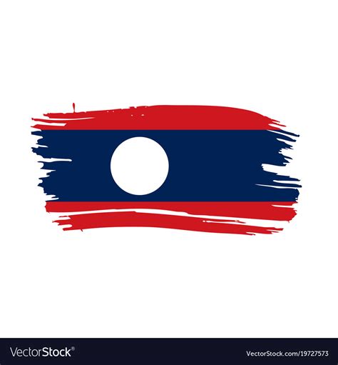 Laos flag Royalty Free Vector Image - VectorStock