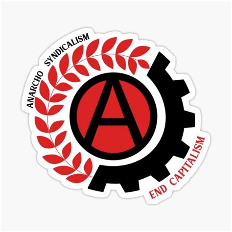 "anarcho syndicalism" Sticker for Sale by mehdibamhaoud | Redbubble