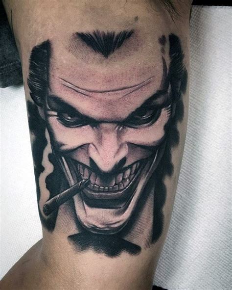 Joker Damaged Tattoo Transparent - Wiki Tattoo