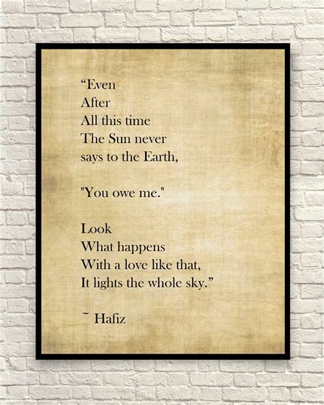 Custom Art Print Custom Poem Hafiz Quote Hafiz Poem Poetry | Mark twain ...