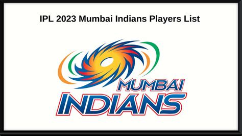 IPL 2024 Mumbai Indians (MI) Players List, Team Matches, and full Squad