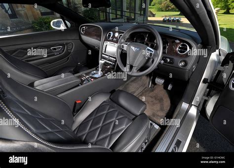 Bentley Continental GT Convertible luxury interior Stock Photo - Alamy