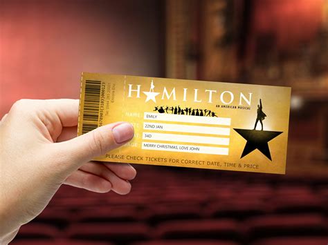 Hamilton Broadway Musical Ticket Hamilton Broadway Musical ...