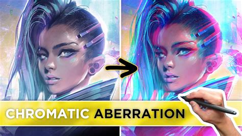 How to add Chromatic Aberration "Glitch" Effect in Photoshop, Procreate ...