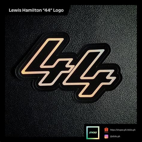 F1 Lewis Hamilton 44 Logo Sticker - Hologram / Waterproof / Decal ...