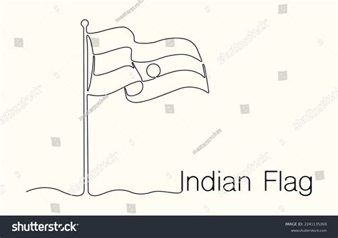 Line Drawing Indian Flag Vector Stock Vector (Royalty Free) 2241135269 ...