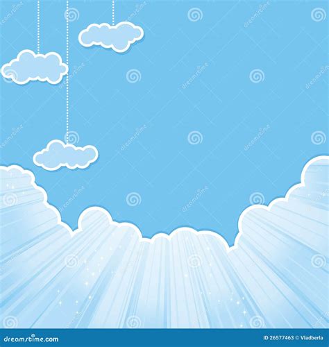 Sky frame with clouds stock vector. Illustration of cloud - 26577463