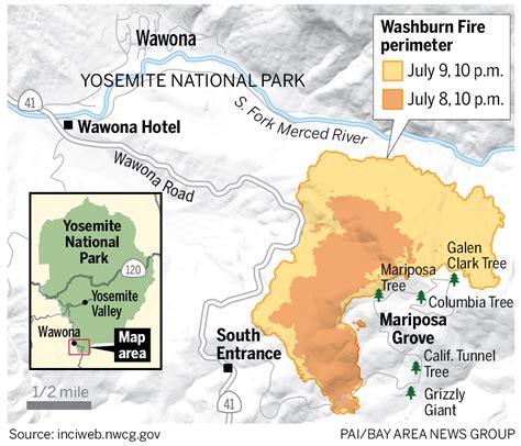 Washburn Fire near Yosemite's Mariposa Grove grows to nearly 1,600 acres