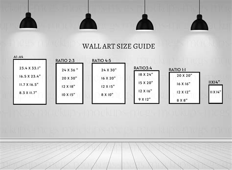 Size Guide, Wall Art Size Guide, Wall Art Chart, Art Size Chart, Photo ...