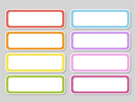 Set stickers for design. Empty template. Name tags, gift labels ...