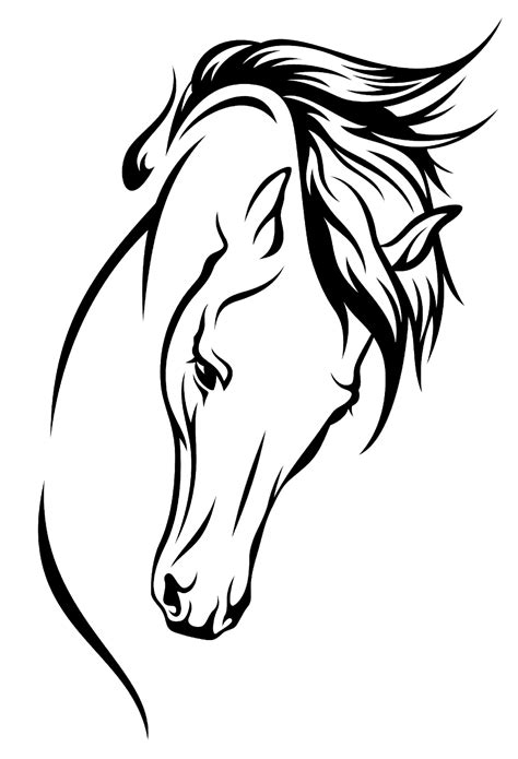 Arabian horse Drawing Silhouette Clip art - horsehead png download ...