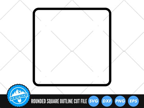 Rounded Square Outline SVG Square Cut Files Square Outline - Etsy Australia