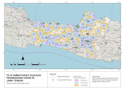 Bagus GIS: Peta Rumah Sakit Rujukan Penanganan COVID-19 di Jawa Tengah