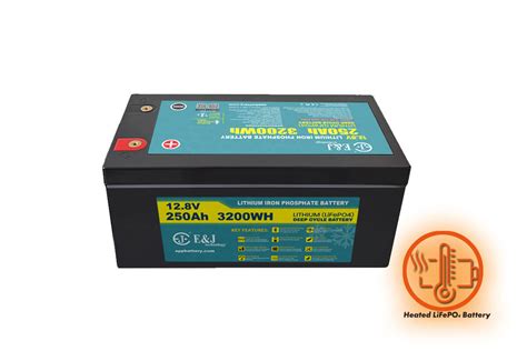 Heated lithium ion battery 12V 250Ah LiFePO4 Akku Lithium Ferro ...