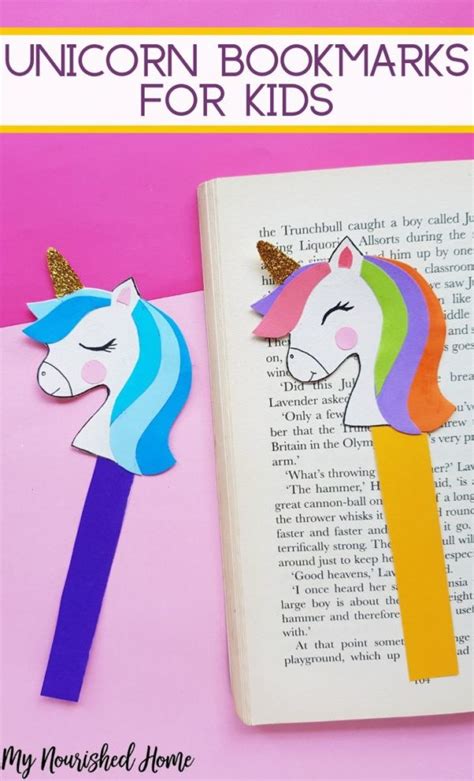 Unicorn Bookmarks for Kids | My Nourished Home