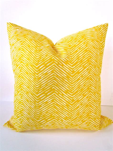 YELLOW PILLOW Throw Pillow Cover YELLOW Decorative Throw