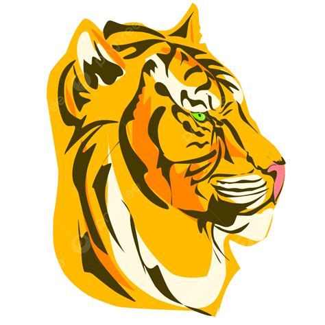 Cute Tiger Head Clipart Transparent Background, Tiger Head Side Face ...