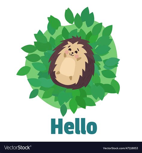 Cute little hedgehog lying on its back welcoming Vector Image