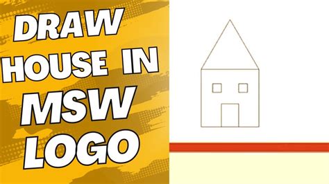 #draw house in msw logo|| How to make home using commands #EduLearning ...