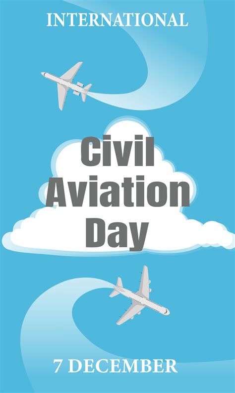 International civil aviation day 14417640 Vector Art at Vecteezy