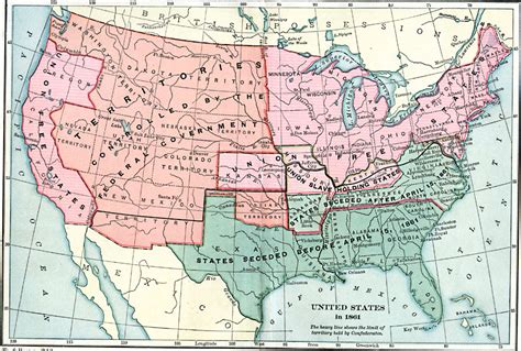 United States Map 1861