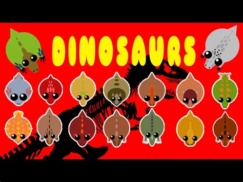 Mope.io AMAZING DINOSAURS SKINS // All Dinosaurs