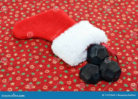 Christmas Stocking With Coal Stock Images - Image: 11972544