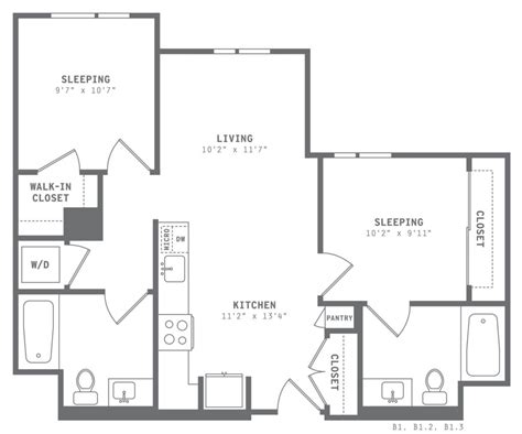 B1 Two-Bedroom Luxury Apartment | Astella